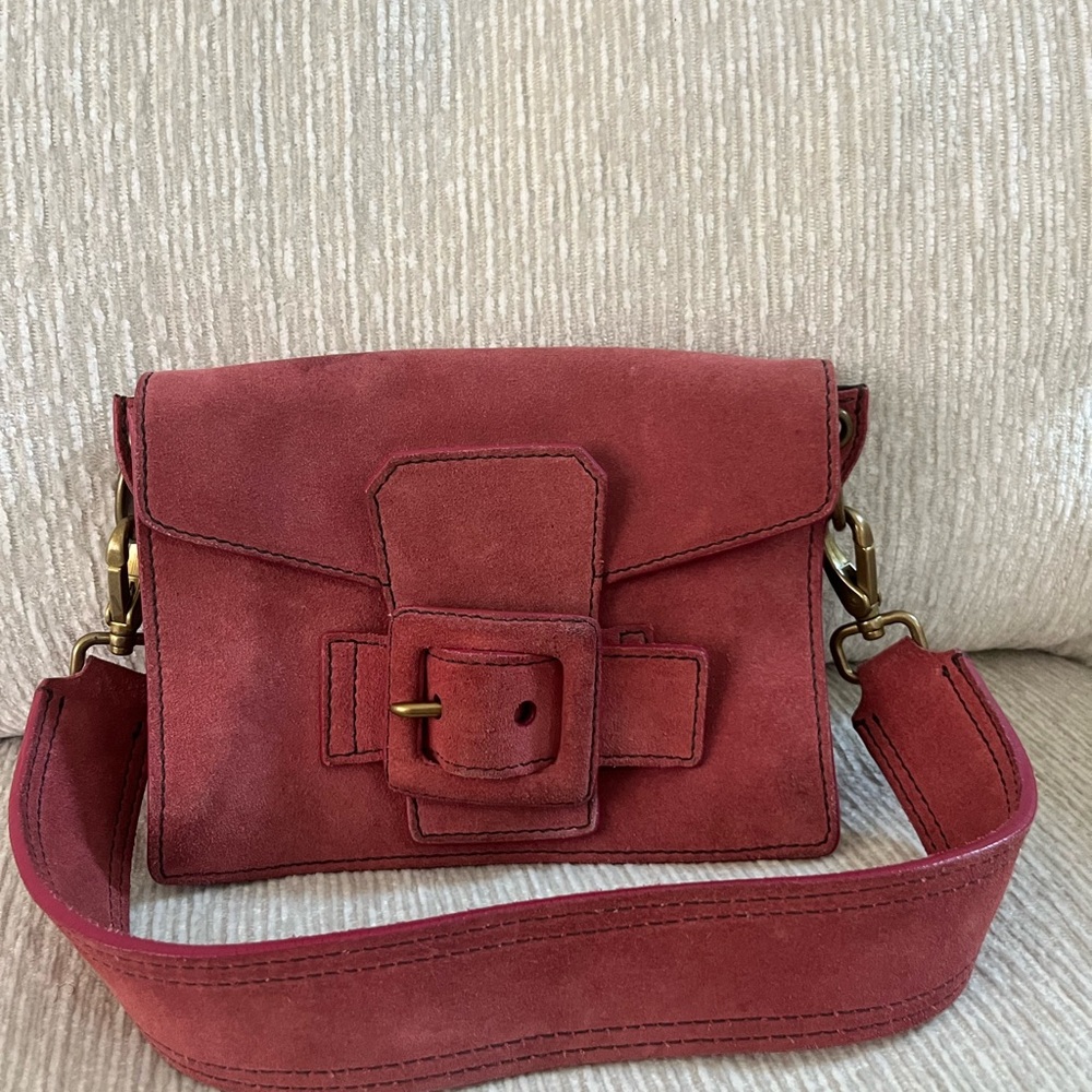 Miu Miu Suede Baguette Shoulder Bag